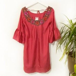 Yoana Baraschi Fuchsia Pink Silk Embellished Dress